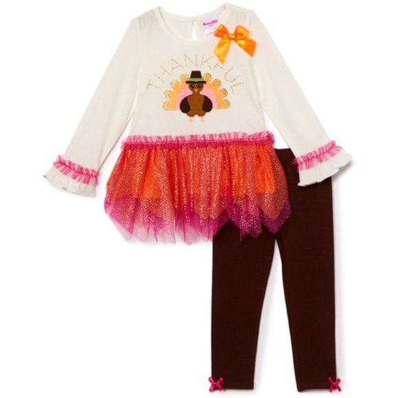Nannette Other - NWT Nannette Kids Turkey 'Thankful' Tunic Leggings, 3T